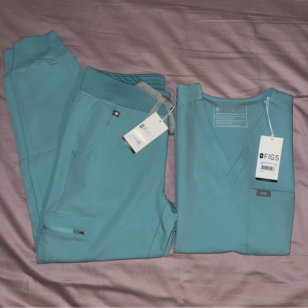 FIGS Women's seaglass Catarina and Jogger SET NWT XS/XSP
